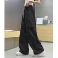 thumbnail image 5 of Girls Summer Cargo Pants – Loose Fit Drawstring Trousers in Sizes 120-170, Lightweight Quick Dry Bottoms for Kids, Casual Streetwear with Pockets for 4-14 Years, 5 of 5