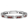 thumbnail image 3 of Eternity Diamond and Ruby Anniversary Band 14k White Gold (0.50ct), 3 of 3