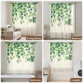 thumbnail image 6 of Country Leaves Sheer Curtains 54 Inches Long, Spring Green Leaf Branches Vine Botanical Light Filering Curtains, Breathable Simi Curtain Privacy Drapes for Kitchen Bathroom Small Window Treatment, 6 of 9