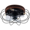 thumbnail image 6 of Miumaeov 18" Ceiling Fans with Lights Remote Control, Caged Bladeless Ceiling Fan with 3 Wind Speed Timer Control, Enclosed Flush Mount Low Profile Ceiling Fan for Kitchen Bedroom, Black, 6 of 9