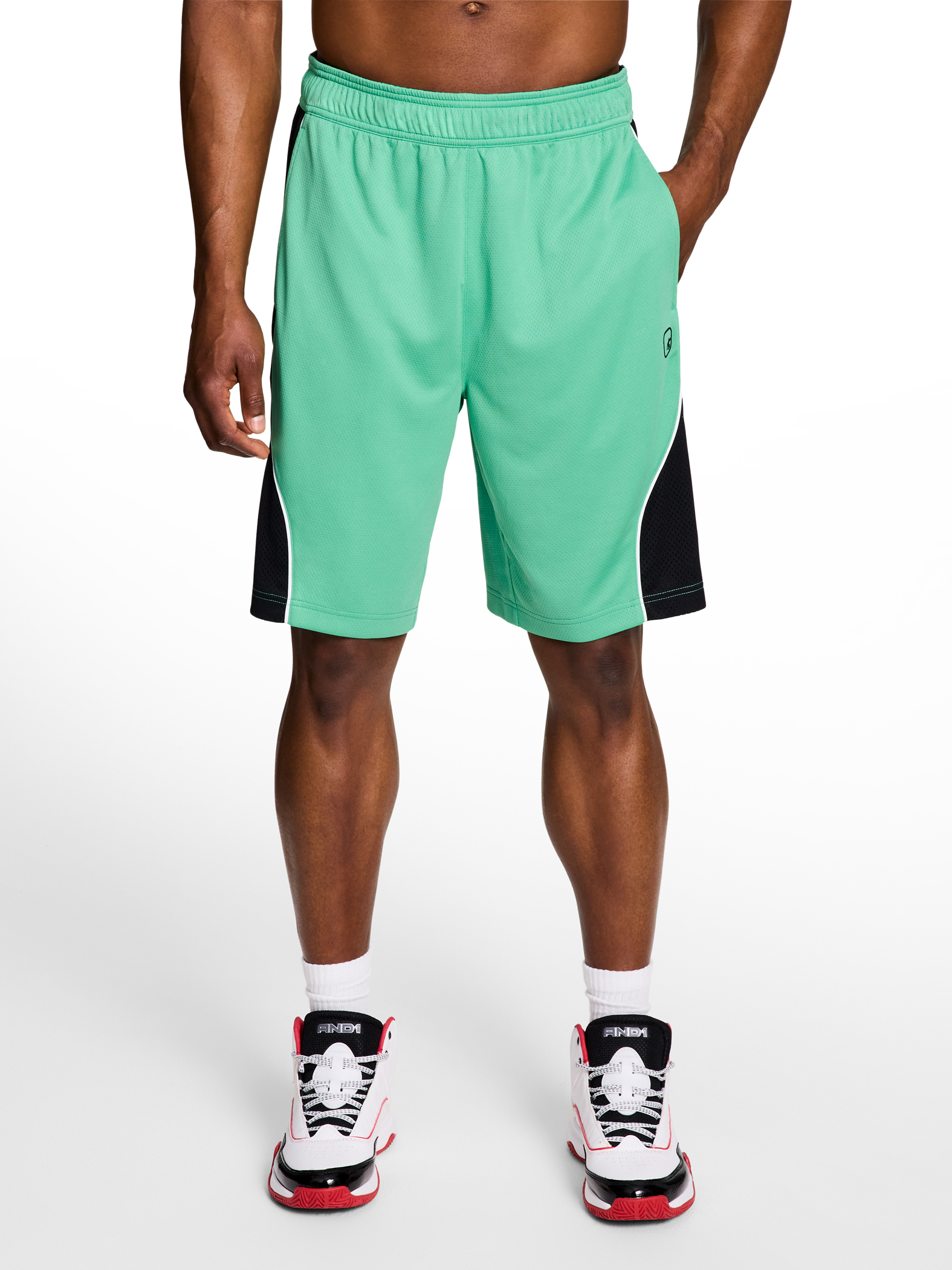 AND1 Men's and Big Men's Active Enforcer Short, 10" Inseam, up to Size 5XL