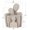 thumbnail image 3 of 10", 8", 5"H Cream Ceramic Nesting Family People Sculpture, by DecMode (3 Count), 3 of 13