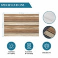 thumbnail image 6 of Brown Khaki Wooden Placemats Set of 4, Vintage Farmhouse Retro Art Placemats for Dining Table, Place Mats for Kitchen Tabletop, Waterproof Wipeable Dining Table Mats Set, 6 of 9