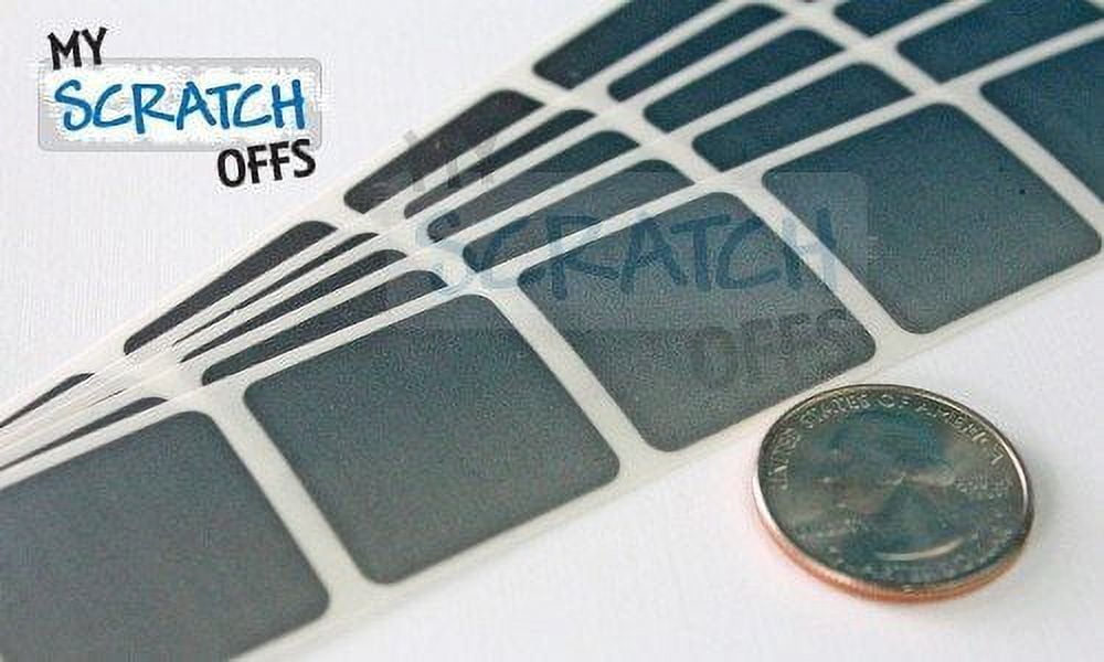 My Scratch Offs 1.5" Silver Square Scratch-off Sticker Labels, 250 Count