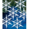 thumbnail image 2 of Holiday Beaded Ornament Kit-Light Sapphire Snowflake Makes 6, 2 of 2