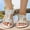 White, variant on Women's Wedge Open Toe Sandals, Beach Style Design Casual Everyday Wear Spring Summer Use Comfortable Sandals with Arch Support Gray