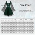 thumbnail image 4 of Vestido gótico renacentista para mujer, vestidos de manga trompeta de encaje con hombros descubiertos, vestido Medieval Steampunk, disfraz de Halloween, 4 of 4