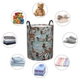 thumbnail image 4 of Fotbe Mallard Ducks Swimming Cesto de Ropa con Asas, Cesto Impermeable de Gran Capacidad, Bolsa de Lavado para Dormitorio, Cesto de Ropa con Ruedas y Asas-Small, 4 of 6