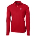 thumbnail image 2 of Men's Cutter & Buck Red Scranton Wilkes-Barre RailRiders Virtue Eco Pique Recycled Quarter-Zip Pullover Top, 2 of 3