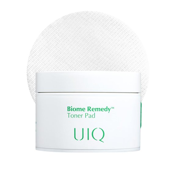 UIQ Biome Remedy Toner Pads Almohadillas faciales de doble textura para hidratar, calmar el cuidado de los poros Almohadillas tónicas diarias no comedogénicas para calmar la piel 6.08 fl. onz. 70 ho