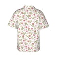 thumbnail image 3 of Picia Rose Flowers Gentle Cotton Regular Fit Short Sleeve Casual Hawaiian Shirt for Men-, 3 of 9