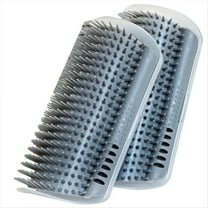 Extended (6.1Inch) 2 Pack Cat Self Groomer for Indoor Cats Face Scratchers Wall Corner Grooming Brush