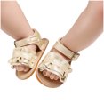 thumbnail image 4 of Odeerbi Baby Infant Boys Girls Slip Resistant Shoes Rubber Sole Prewalker Baby Cute Summer Princess Sandals Flat First Walkers Footwear Gold, 4 of 9