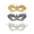thumbnail image 4 of 3 Piezas Máscaras de Encaje Máscara de Mascarada Máscara de Media Cara Elegante Delicado Antifaz de Encaje Correa de hilo jinwen Accesorios de mascarada, 4 of 8