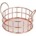 thumbnail image 1 of FRCOLOR storage box Rose Gold Metal Storage Basket for Cosmetics Snacks or Sundries Stainless Steel Multifunctional Practical,3.94"X3.94"X2.76", 1 of 5