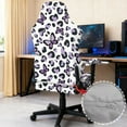 thumbnail image 4 of Xoenoiee Purple Butterfly Leopard Pattern Stretch Gaming Chair Cover with Armrest Cover, Soft Computer Chair Cover Dust Protection Rotating Desk Chair Protector Cover for Office Computer Racing Seat, 4 of 7
