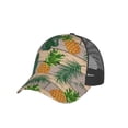 thumbnail image 7 of Disketp Pineapples Palm Leaves Print Trucker Hat Men Women - Mesh Baseball SnapBack Cap, 7 of 7