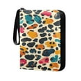 thumbnail image 2 of Game Card Storage Bag Collectible Trading Card Albums The 4-Pocket Card Binder With 50-Page Sleeve Can Hold 400 Game Cards Pretty Colorful Leopard Print, 2 of 6