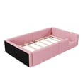 thumbnail image 5 of Euroco Upholstered Twin Size Platform Bed,Floor Daybed with USB Charging Station for Kids and Toddler, 5 of 10