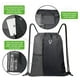 thumbnail image 2 of Mochila con cordón, bolsa de gimnasio deportiva para mujeres, hombres, niños, grande con cremallera y bolsillo de malla para botella de agua Zhivalor SM-492, 2 of 2