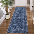 thumbnail image 2 of Gaderth 2x6 Kitchen Runner Rug, Non Slip Washable Rug for Bedroom, Modern Geometric Distressed Diamond Farmhouse Carpet, Low Pile Soft Stain Resistant Floor Rug for Office Nursery, 2 of 10