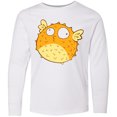 thumbnail image 3 of Inktastic Cute Pufferfish Long Sleeve Youth T-Shirt, 3 of 5