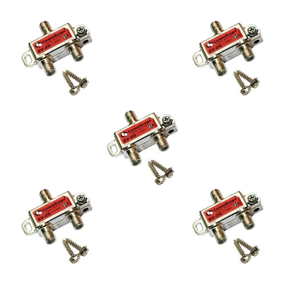 2-Way Digital Coaxial Splitter SV-2G, 5-1002 Mhz (5 Pack)