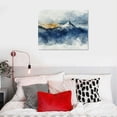 thumbnail image 5 of PIKWEEK Abstract Mountain Range Canvas - 1 Panel Navy Blue Canvas Wall Art - Navy Blue Wall Art Print - Blue Abstract Art Painting for Living Room 16*12inch/20*16inch, 5 of 6