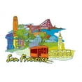 thumbnail image 3 of CafePress - San Francisco Travel Poster Pajamas - Women's Light Pajamas, 3 of 4