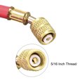 thumbnail image 4 of Uxcell 1.5m 1/4 SAE to 5/16 SAE Thread Connector 800PSI Refrigeration Charging Hose Tube Red, 4 of 5