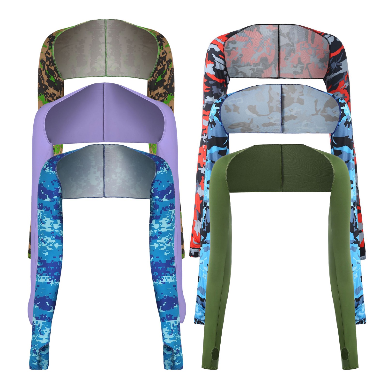 6 Pairs Women Cooling Shawl Arm Sleeve AntiUV Shawl Arm Sleeve with