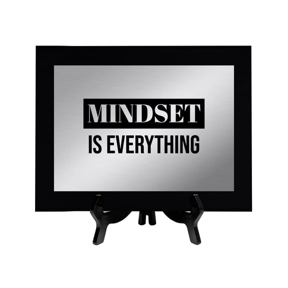 Mindset is Everything, 10x8 Decorative Wall Plaque | Easel Mount Option | Inspirational Affirmation Wall Art