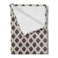thumbnail image 2 of Tribal Soft Flannel Fleece Throw Blanket, Illustration of Ornamental Motifs Ethnic Geometric Details Repeating, Cozy Plush for Indoor and Outdoor Use, 50" x 70", Eggshell and Multicolor, by Ambesonne, 2 of 5