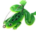 thumbnail image 3 of 5x Realistic Frog Bass Frog Top Water Soft Crank Green, 3 of 8