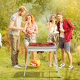 thumbnail image 6 of Grill Barbecue Portable BBQ Stainless Steel Folding BBQ Kabab Grill Camping Grill Tabletop Grill Hibachi Grill For Shish Kabob Portable Small Grill/ Stainless Steel Barbecue Grill (Family Package 1), 6 of 9