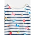 thumbnail image 2 of Wonder Nation Baby and Toddler Girls' Crewneck Tee with Long Sleeves, Sizes 0M-5T, 2 of 3