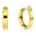 thumbnail image 2 of Decadence 14K Yellow Gold 2x12mm Polished Round Huggie Hoop Earrings, 2 of 5
