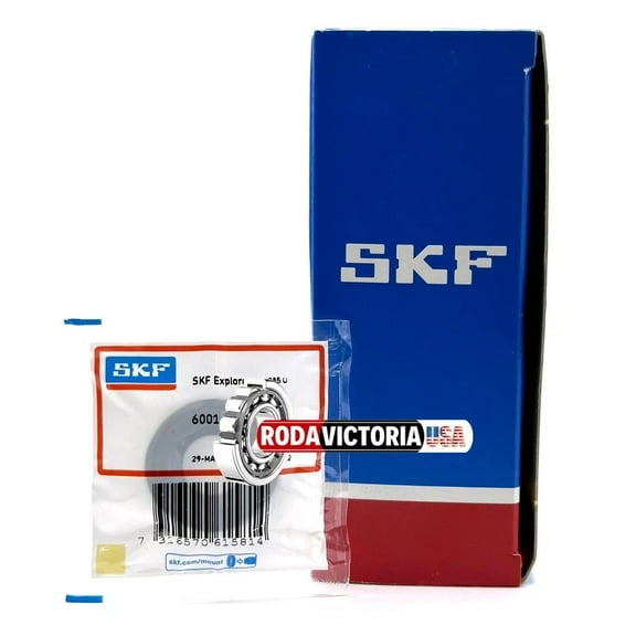 SKF 6001 DEEP GROOVE BALL BEARING, OPEN TIPE, NO SEALS 12x28x8mm