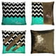 thumbnail image 1 of ABPHQTO Infinity Live The Life You Love, Chevron Pattern Turquesa Negro Blanco Reversible Sirena Lentejuelas Funda de almohada Decoración para el hogar Funda de cojín 45x45 cm, 1 of 2