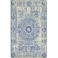 thumbnail image 3 of Unique Loom Bouquet Tradition Rug Ivory/Blue 5' 1" x 8' Rectangle Medallion Modern Perfect For Living Room Bed Room Dining Room Office, 3 of 7