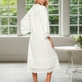thumbnail image 5 of Glisme Nightgowns For Women Long Sleeve Night Gown For Soft Sleepshirt Loose Fit Home Dress Comfortable Sleepwear Casual Sleepdress White Pjs, 5 of 5