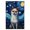Alaskan Klee Kai, variant on Sloughi Dog Art Canvas, Starry Night Van Gogh Oil Painting Art Print Poster Wall Decor Inspired Pomeranian Dog Pet Family Friend Peace