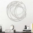 thumbnail image 6 of Denine Small Abstract Round Wall Art - Silver, 6 of 6