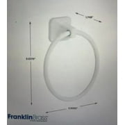Franklin Brass D2416W Die Cast Zinc White Towel Ring 5-13/16 Dia. x 5.91 L in.