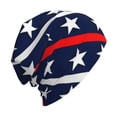 thumbnail image 6 of Xecao Patriotic Star Print Beanie Knitted Hat for Men Women, Winter Fashion Knit Cuffed Caps Unisex, 6 of 7