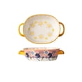 thumbnail image 1 of Oven Clay Pot, Tableware Thousand Layer Deep Ceramic Baking Tray With Handle,800ML, 1 of 5