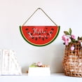 thumbnail image 2 of Eveokoki Watermelon Door Sign Hello Summer Door Hanger Wood Front Door Wreath Decor Wall Hanging Housewarming Gift Home Decor, 2 of 5