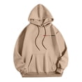 thumbnail image 5 of MHFRRA Sudadera con Capucha con Estampado de Letras para Un Uso Diario Cómodo, Ideal para Salidas Informales y Capas Elegantes Marrón, 5 of 5