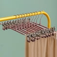 thumbnail image 1 of 5Pcs Pants Drying Rack Space Saving Drying Hanger with Metal Clip Stainless Steel Hanger for Pants Trousers  Light Blue Bold, 1 of 5