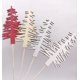 thumbnail image 2 of Adornos para árbol de Navidad, palo para árbol de Navidad blanco/rojo/dorado/verde/plateado, decoración de árbol de Navidad de madera, 2 of 4